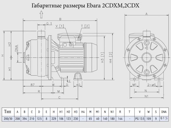 Насос поверхневий Ebara 2CDX 200/30 - фото 2