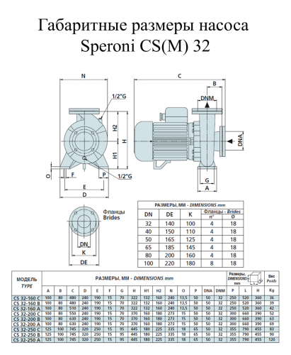 Насос поверхностный Speroni CS 32-200 C(101800290) - фото 2
