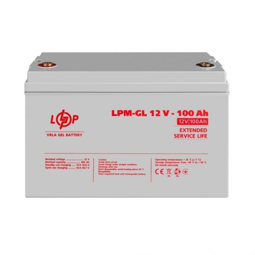 Акумуляторна батарея LogicPower LPM-GL 12V 100AH - фото 2