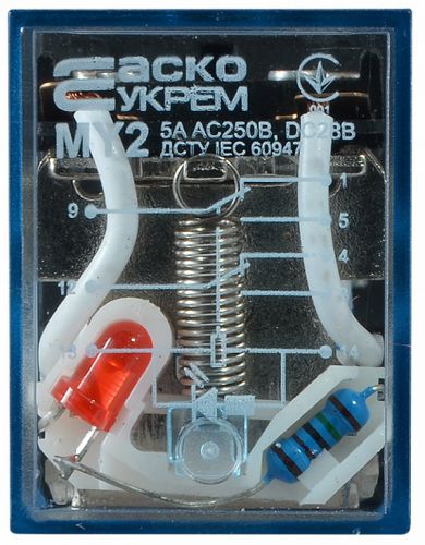 Реле промежуточное АсКо МY2 5А AC-110В IP40 (A0090010018) - фото 2