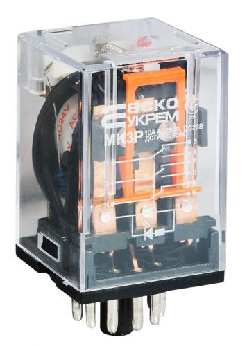 Реле промежуточное АсКо МК3P 10А AC-24В IP40 (A0090010004) - фото 1