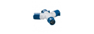 Адаптер трехлучевой ИЭК TS1013 16A 250B 2P+PE (PAS31-016-3) - фото 1