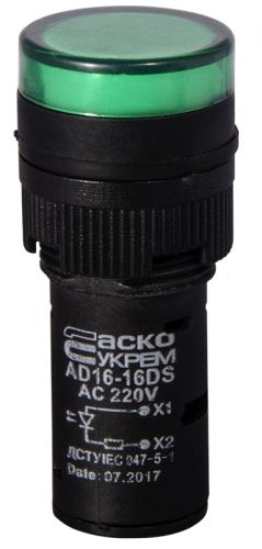 Світлодіодна матриця АсКо AD16-16DS зелена 220В АC - фото 1