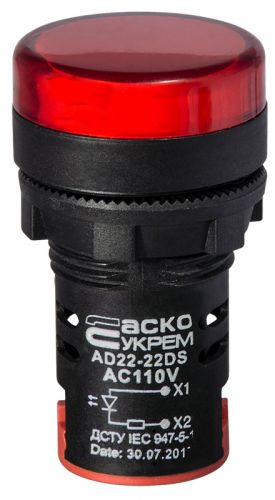 Світлодіодна матриця АсКо AD22-22DS червона 110В АC - фото 1