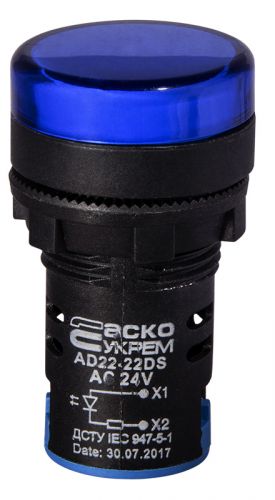 Светодиодная матрица АсКо AD22-22DS синяя 24В АC/DC (A0140030153) - фото 1