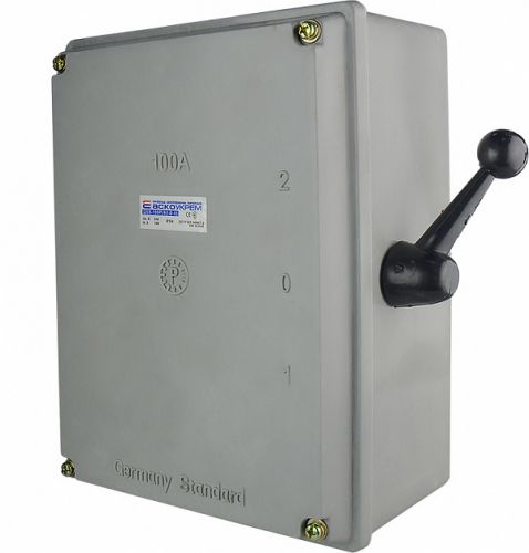 Рубильник перекидной АсКо QS5-100P/4 100А 1-0-2 IP54 (A0100010012) - фото 2