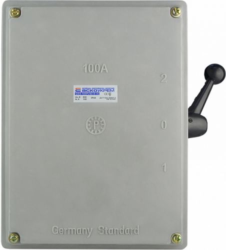 Рубильник перекидной АсКо QS5-100P/4 100А 1-0-2 IP54 (A0100010012) - фото 1