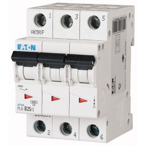 Автоматический выключатель Eaton (Moeller) PL6-B25/3 (286591) - фото 1