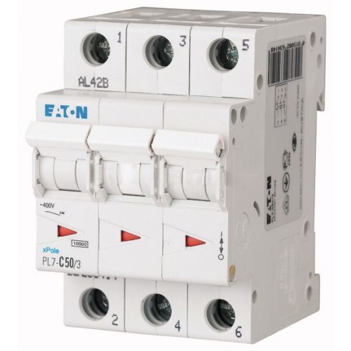 Автоматический выключатель Eaton (Moeller) PL7-C50/3 (263414) - фото 1