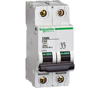 Автоматический выключатель Schneider Electric iC60N 2P 25A хар-ка C 6кА