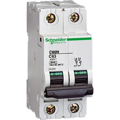 Автоматичний вимикач Schneider Electric iC60N 2P 25A хар-ка C 6кА - фото 1