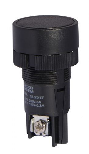 Кнопка "Старт" АсКо XB2-EA125 потайная без фиксации 1р+1з черная (A0140010035) - фото 1