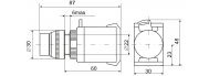 Кнопка ИЭК ABLF-22 красный D22мм неон 240В 1з+1р (BBT10-ABLF-K04) - фото 2