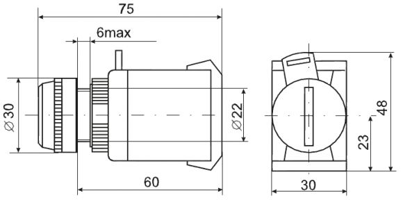 Кнопка ИЭК ABLFS-22 зеленый D22мм неон 240В 1з+1р (BBT30-ABLFS-K06) - фото 2