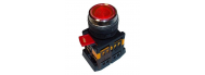 Кнопка ИЭК ABLFS-22 красный D22мм неон 240В 1з+1р (BBT30-ABLFS-K04) - фото 1