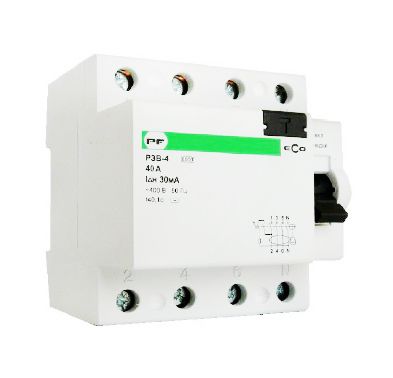 Реле защитного выключения ПРОМФАКТОР РЗВ-4 4P 25/0,03 ECO - фото 1