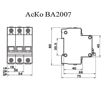 Выключатель-разъединитель Аско УкрЕМ ВА-2007 ВРН 2p 25А (A0010070009) - фото 3