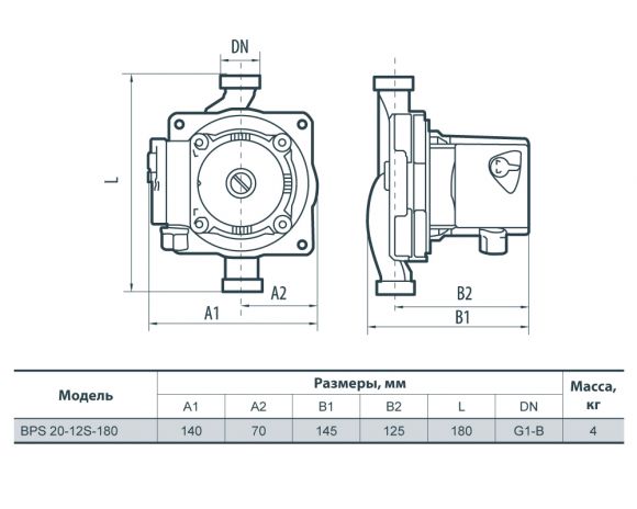 Насос циркуляционный NPO BPS 20-12S-180 - фото 2