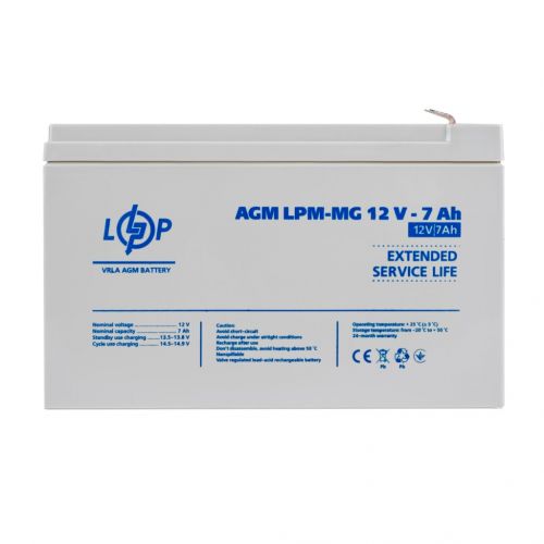 Акумуляторна батарея LogicPower LPM-MG 12V 7AH - фото 1