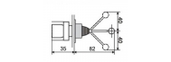 Кнопка манипулятор АсКо XB2-D2PA12 с фиксацией 1р+1з (A0140010048) - фото 2