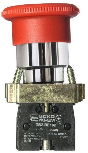 Кнопка безпеки АсКо XB2-BS542 (повернення поворотом) - фото 4
