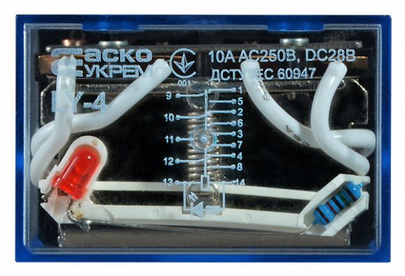 Реле промежуточное АсКо LY4 10А АС-220В IP40 (A0090070006) - фото 3