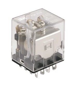 Реле промежуточное ИЭК РЭК77/4 с индикацией 10А DC-12В (RRP10-4-10-012D-LED) - фото 1