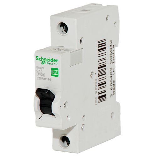 Автоматичний вимикач Schneider Electric Easy9 1P 16A хар-ка C 4,5кА EZ9F34116 - фото 1
