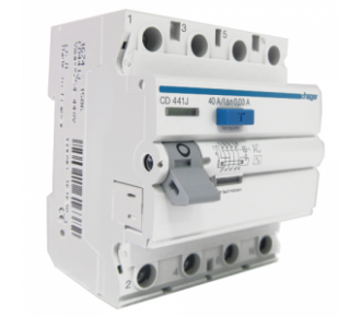 Дифференциальное реле Hager CD441J (тип АC)