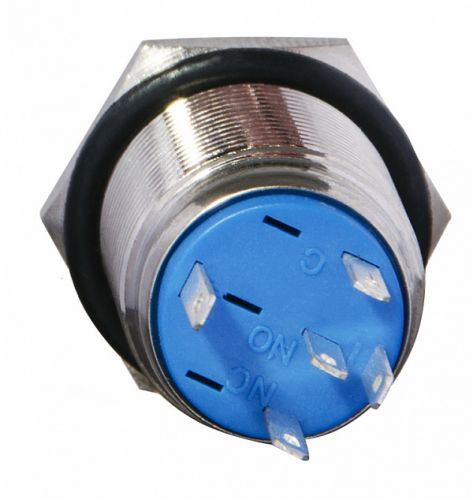 Кнопка металева АсКо TYJ16-361 з підсвічуванням, жовта 220V - фото 3