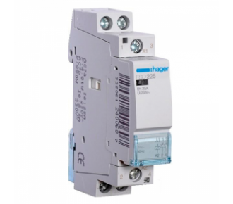 Контактор бесшумный - силовое реле Hager ESD225S 24V/25A 2 Н.О