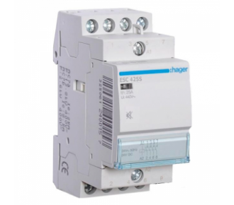 Контактор бесшумный - силовое реле Hager ESC-425S 230V/25A 4Н.О