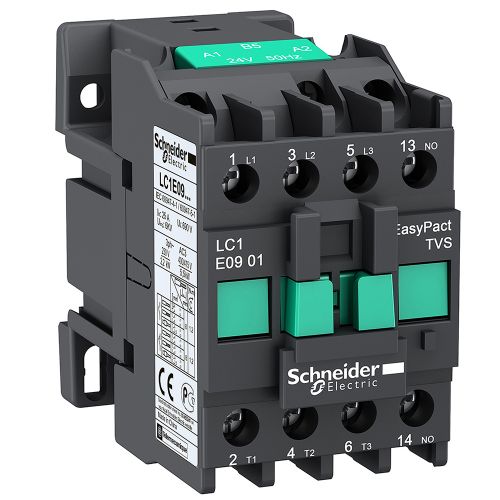 Контактор модульний Schneider Electric EasyPact 3Р Е 1NO 9А АС3 220 V LC1E0910M5 - фото 1
