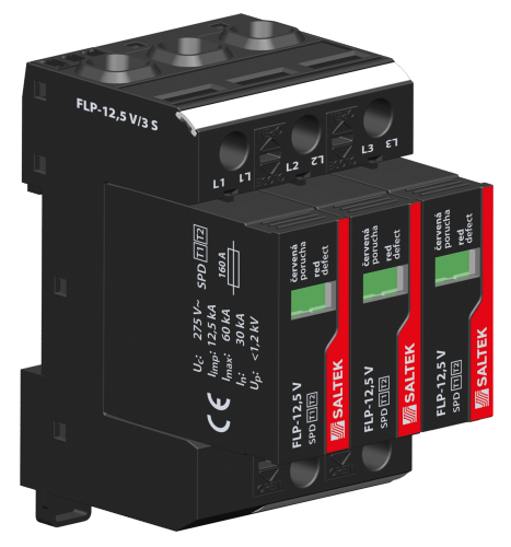 Обмежувач перенапруги УЗИП SALTEK FLP-12,5 V / 3 S - фото 1