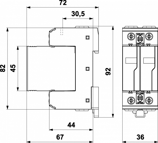 Ограничитель перенапряжений УЗИП SALTEK DA-275 V/1+1 - фото 2