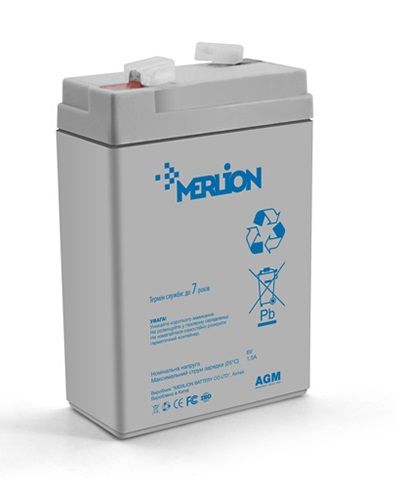 Акумуляторна батарея MERLION GP645 6V 4.5Ah (1951) - фото 1
