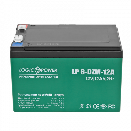 Акумулятор тяговий LogicPower LPM 6-DZM-12 - фото 1