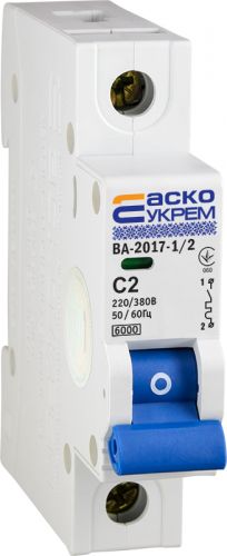 Автоматический выключатель Аско УкрЕМ ВА-2017/D 1р 2А (A0010170081) - фото 3