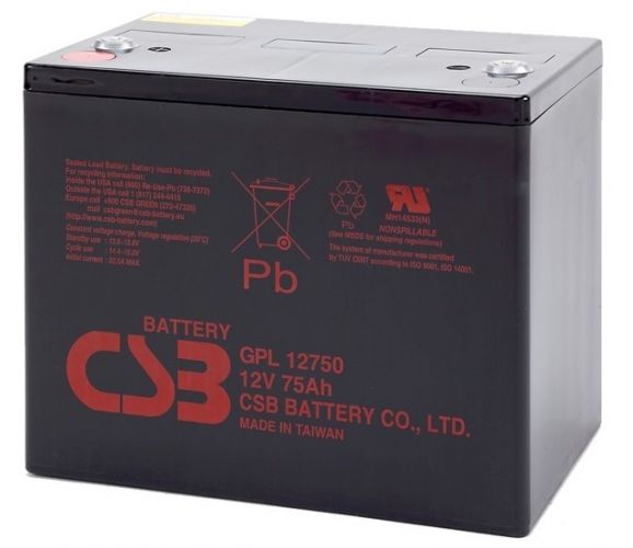 Акумуляторна батарея CSB GPL12750 12V 75Ah (3408) - фото 1