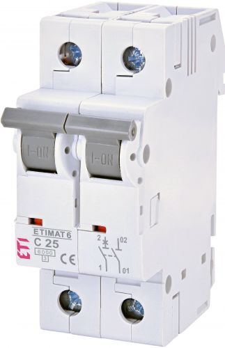 Автоматичний вимикач ETI ETIMAT 6 1p NC 25A (2142518) - фото 1