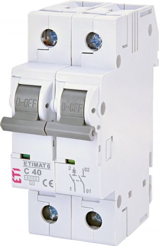 Автоматический выключатель ETI ETIMAT 6 1p+N C 40A (2142520) - фото 1