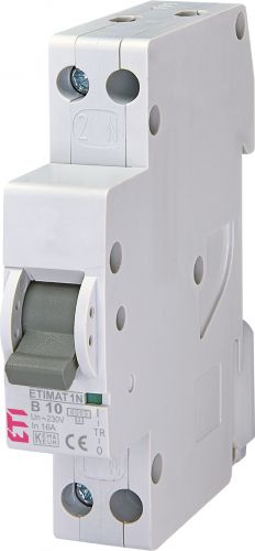 Автоматический выключатель ETI ETIMAT 6 1p+N (1мод.) B 10A (2191102) - фото 1