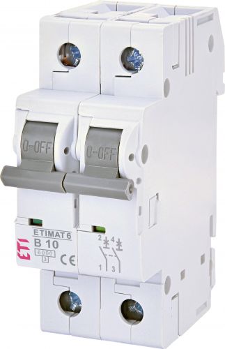 Автоматичний вимикач ETI ETIMAT 6 2p B 10A (2113514) - фото 1