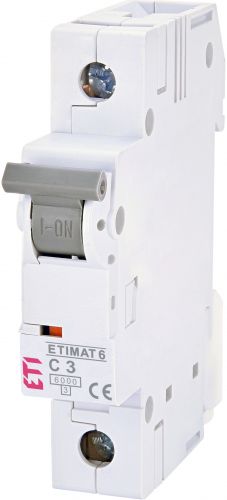 Автоматичний вимикач ETI ETIMAT 6 1p C 3A (2141509) - фото 1