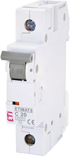 Автоматический выключатель ETI ETIMAT 6 1p C 20A (2141517) - фото 1