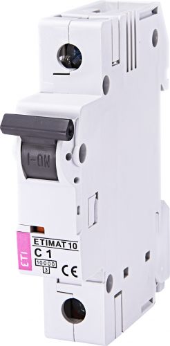 Автоматический выключатель ETI ETIMAT 10 1p C 1А (2131704) - фото 1
