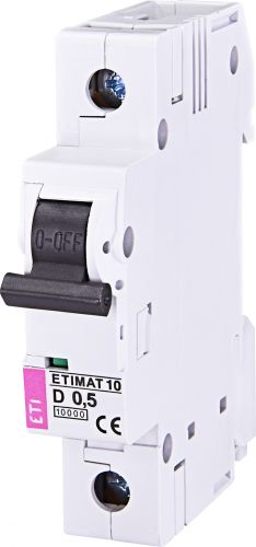Автоматический выключатель ETI ETIMAT 10  1p D 0,5А (2151701) - фото 1