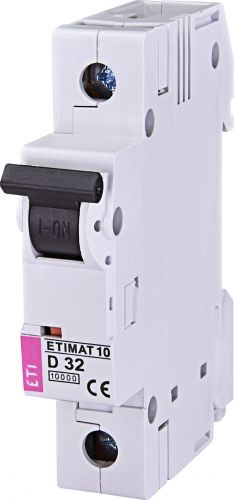Автоматический выключатель ETI ETIMAT 10 1p D 32А (2151719) - фото 1