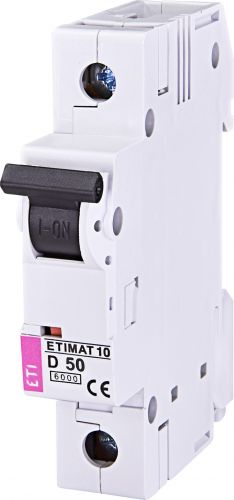 Автоматический выключатель ETI ETIMAT 10 1p D 50А (2151721) - фото 1
