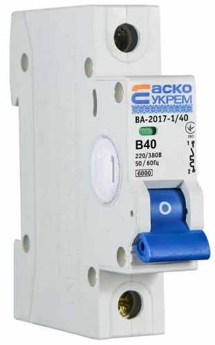 Автоматический выключатель Аско УкрЕМ ВА-2017/B 1р 40А (A0010170055) - фото 2